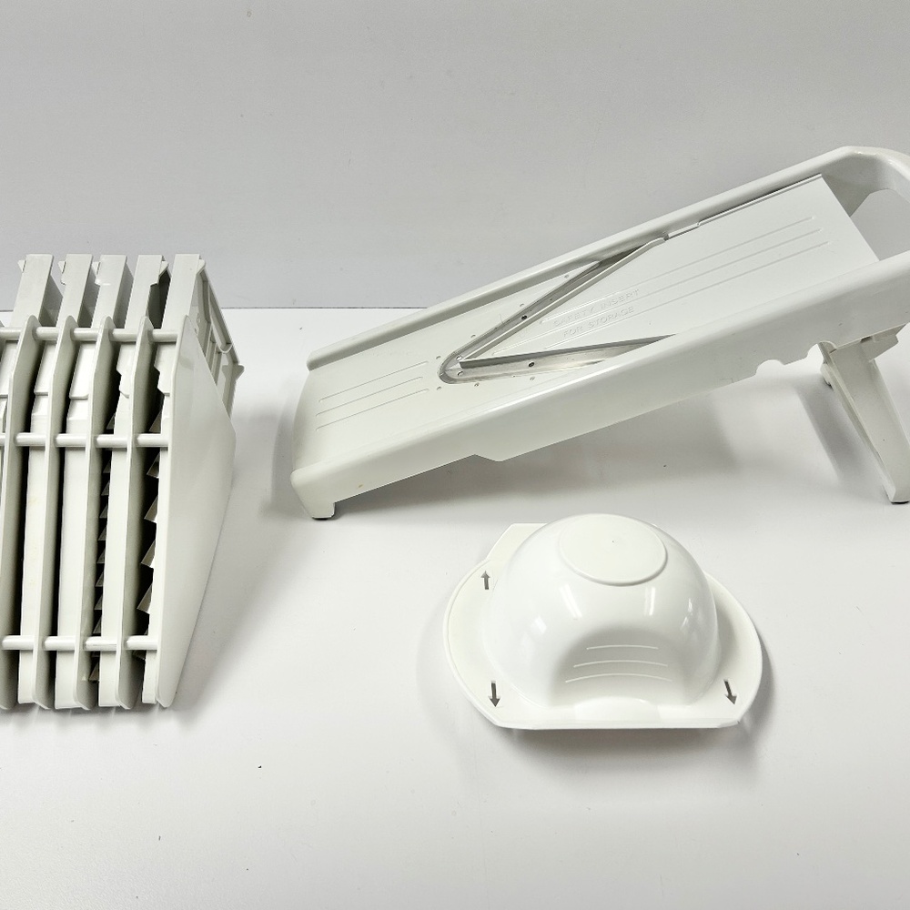 Food Prep V-Blade Mandoline Slice Julienne Shred Sharp Blades